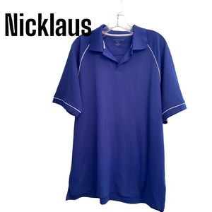 Nicklaus blue golf polo Short Sleeve Shirt M